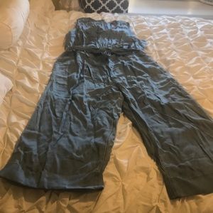 Jessica London denim jumpsuit.